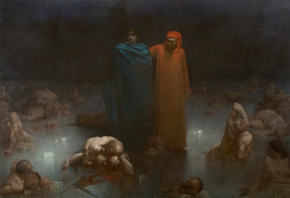 Dante et Virgile dans le neuvième cercle de l’Enfer, 1861